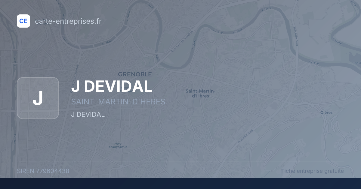 J DEVIDAL — 779604438 — fiche entreprise