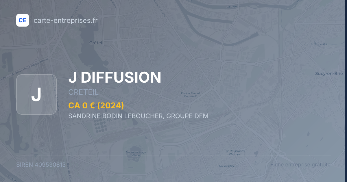 J DIFFUSION — 409530813 — fiche entreprise