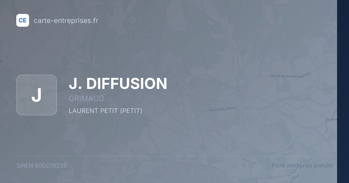 J. DIFFUSION — 800278228 — fiche entreprise