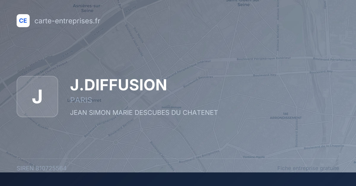 J.DIFFUSION — 810725564 — fiche entreprise