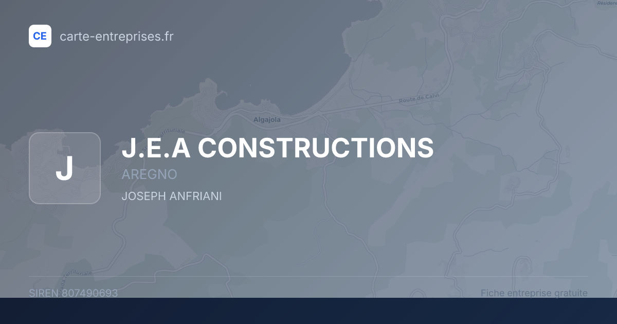 J.E.A CONSTRUCTIONS — 807490693 — fiche entreprise