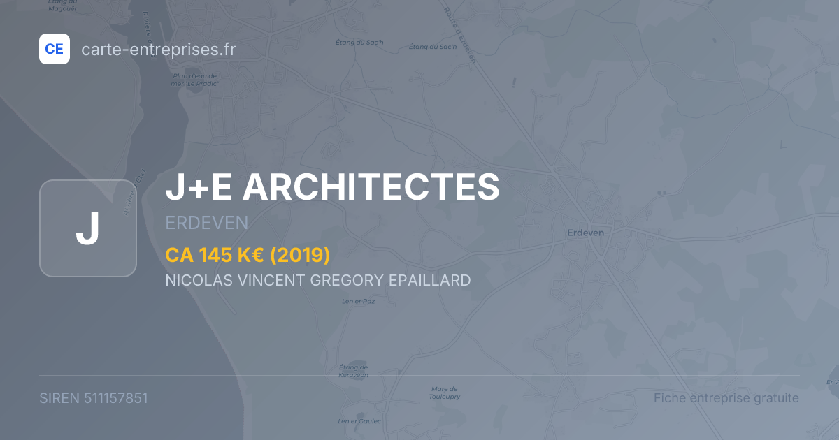 J+E ARCHITECTES — 511157851 — fiche entreprise