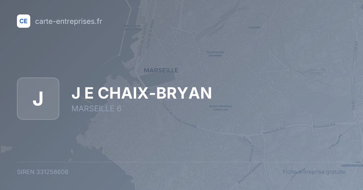 J E CHAIX-BRYAN — 331258608 — fiche entreprise