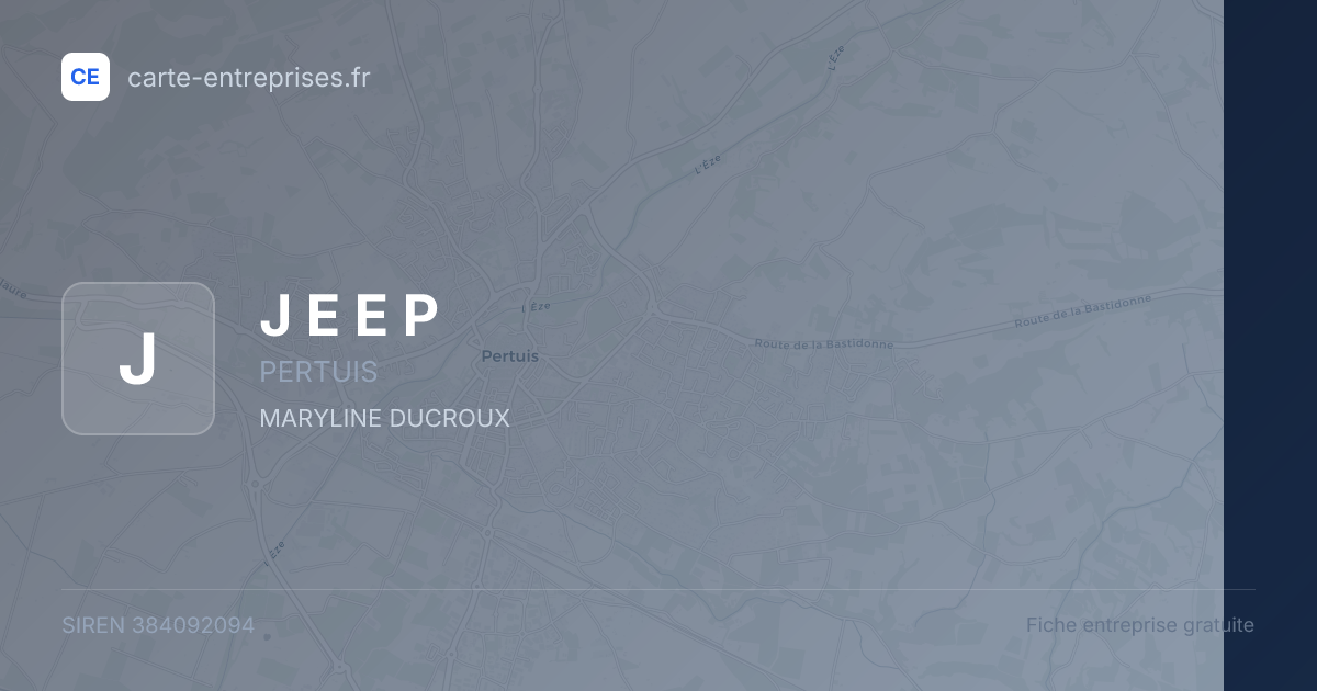 J E E P — 384092094 — fiche entreprise