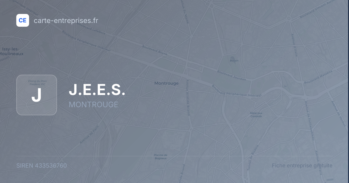 J.E.E.S. — 433536760 — fiche entreprise