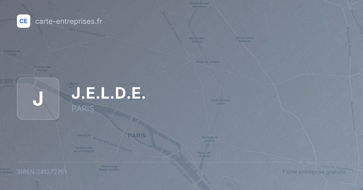 J.E.L.D.E. — 341372761 — fiche entreprise