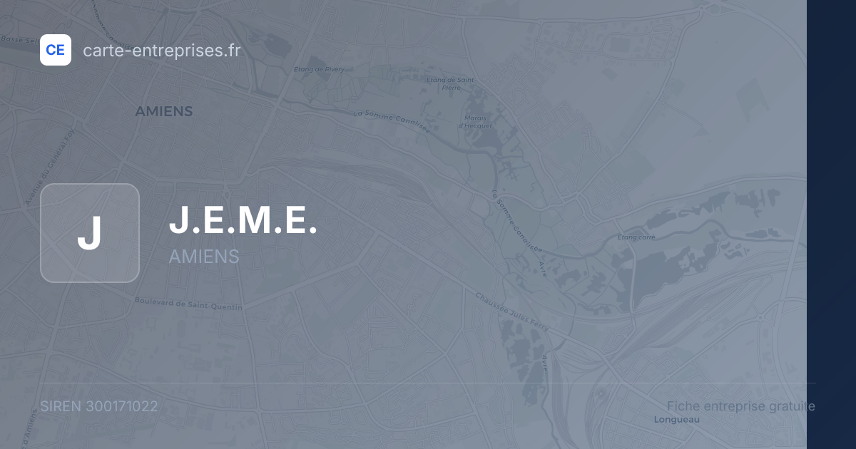 J.E.M.E. — 300171022 — fiche entreprise
