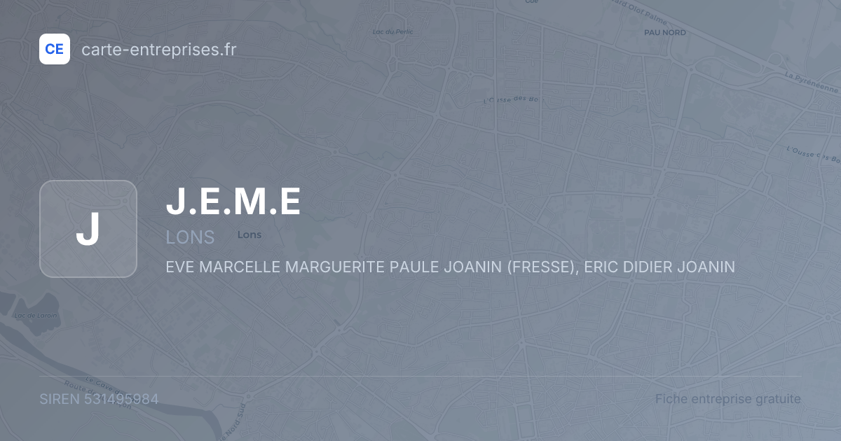 J.E.M.E — 531495984 — fiche entreprise