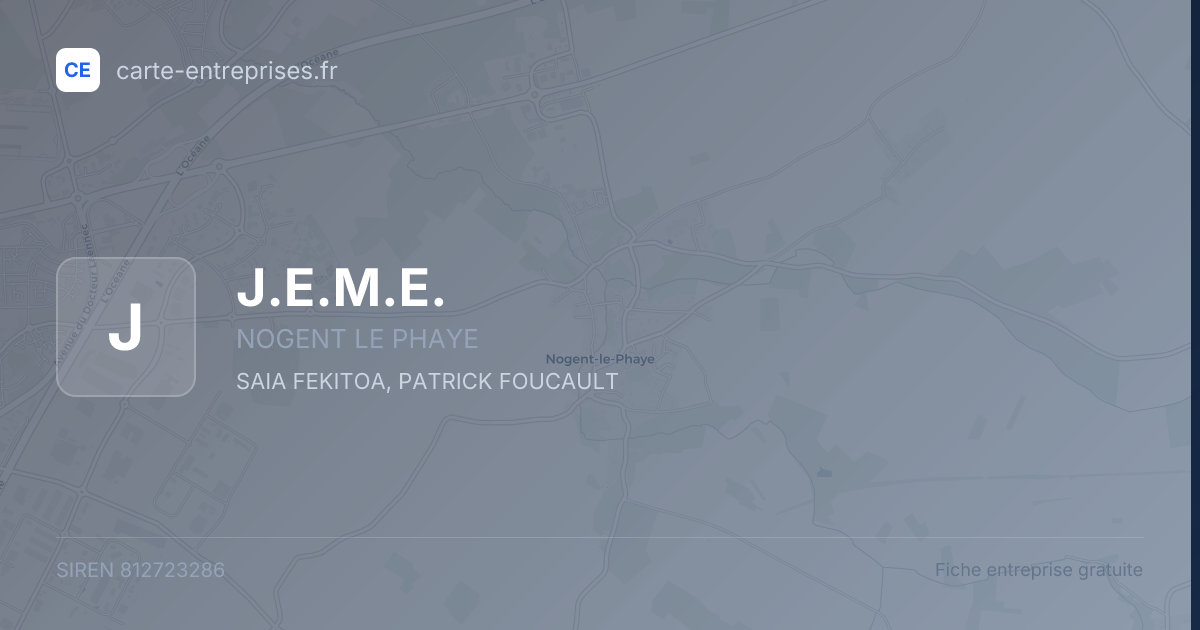 J.E.M.E. — 812723286 — fiche entreprise