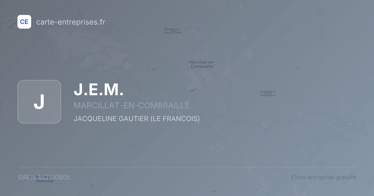 J.E.M. — 352190805 — fiche entreprise