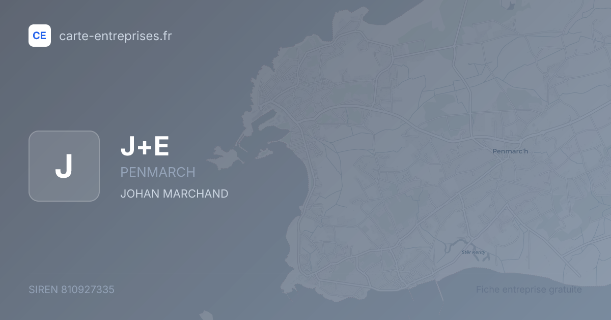 J+E — 810927335 — fiche entreprise
