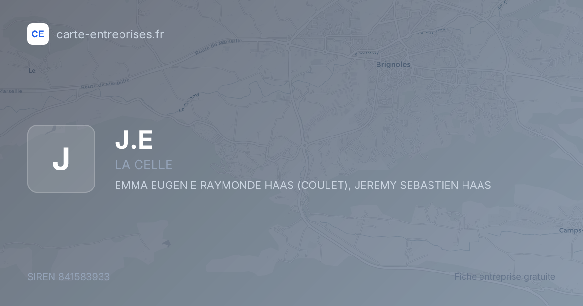 J.E — 841583933 — fiche entreprise