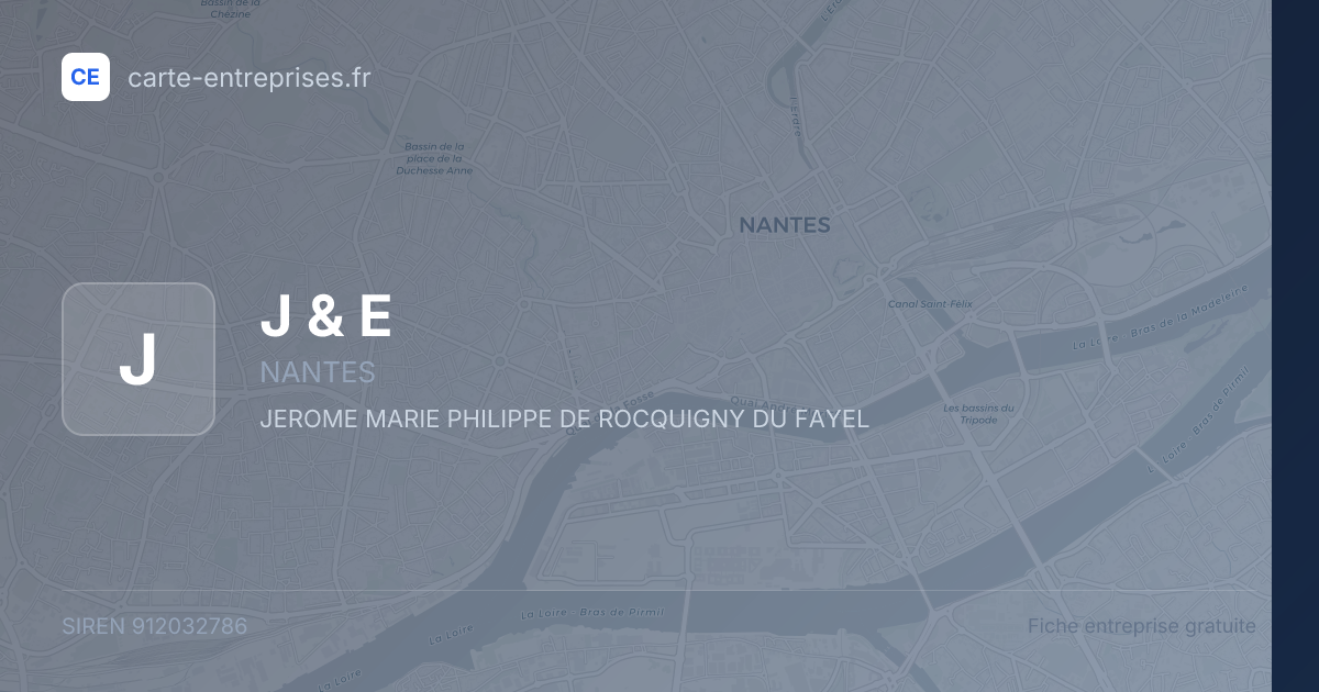 J & E — 912032786 — fiche entreprise
