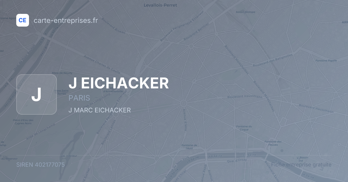 J EICHACKER — 402177075 — fiche entreprise