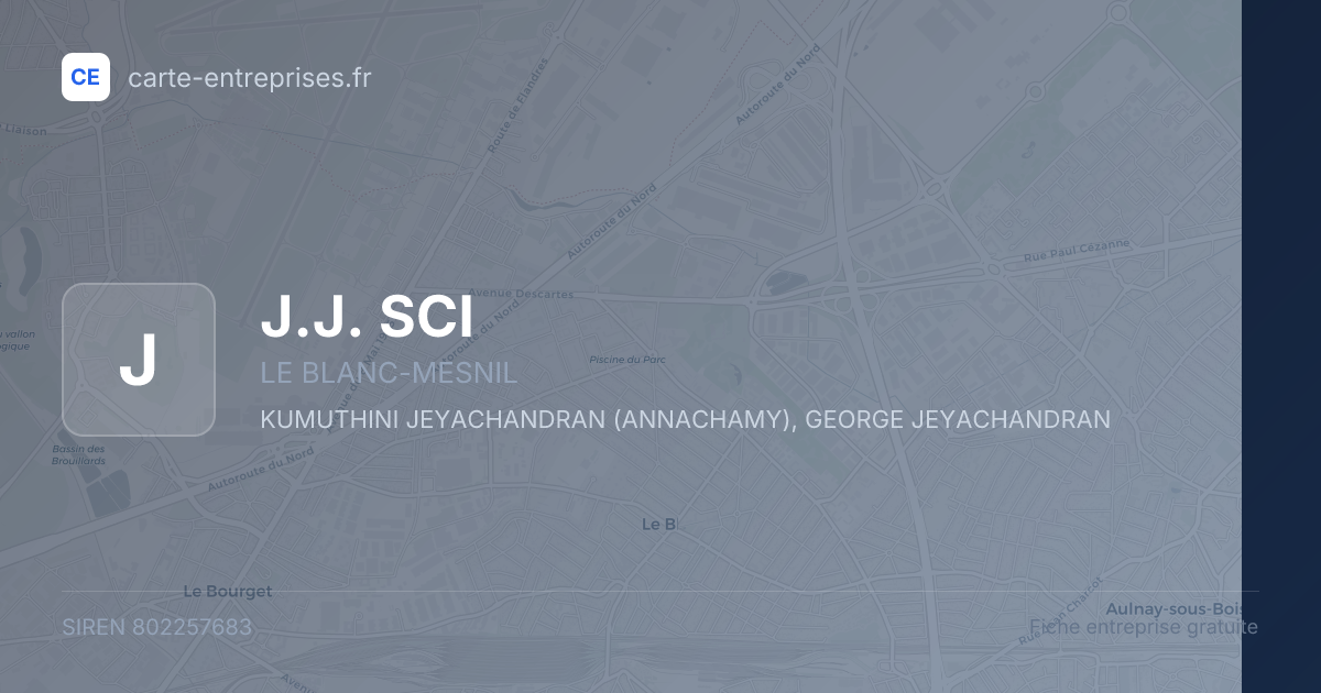 J.J. SCI — 802257683 — fiche entreprise