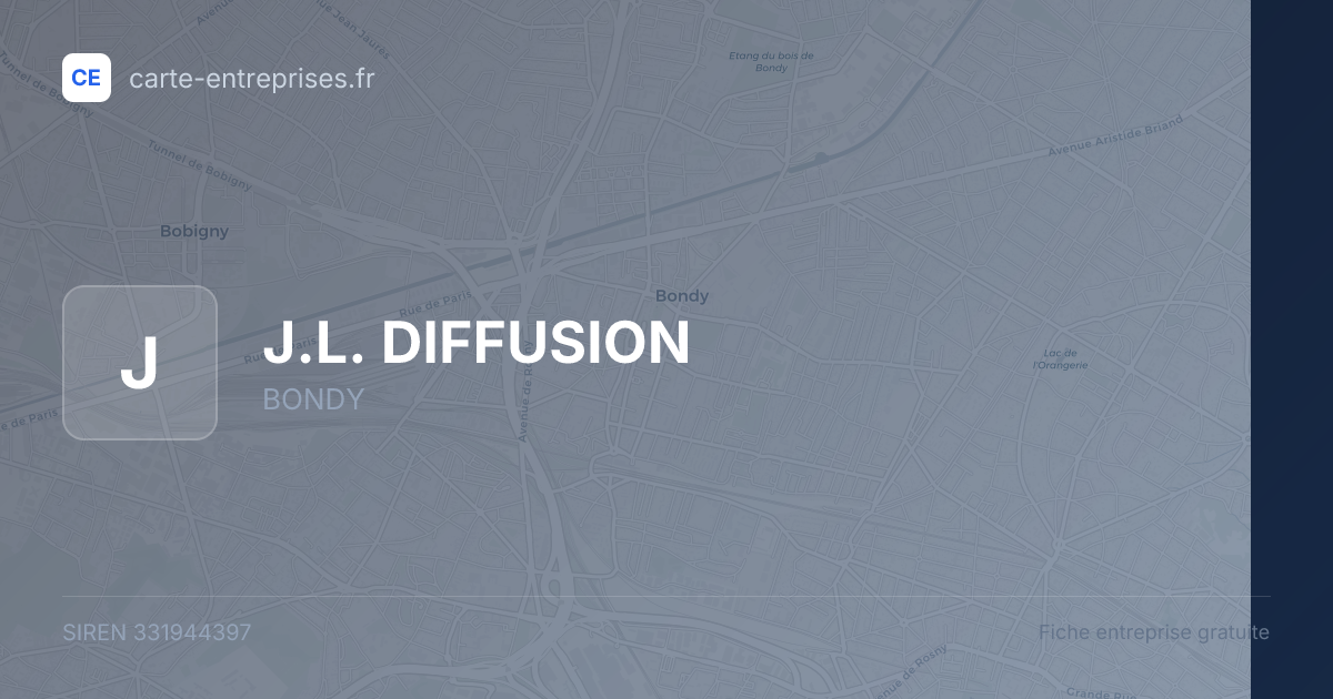 J.L. DIFFUSION — 331944397 — fiche entreprise