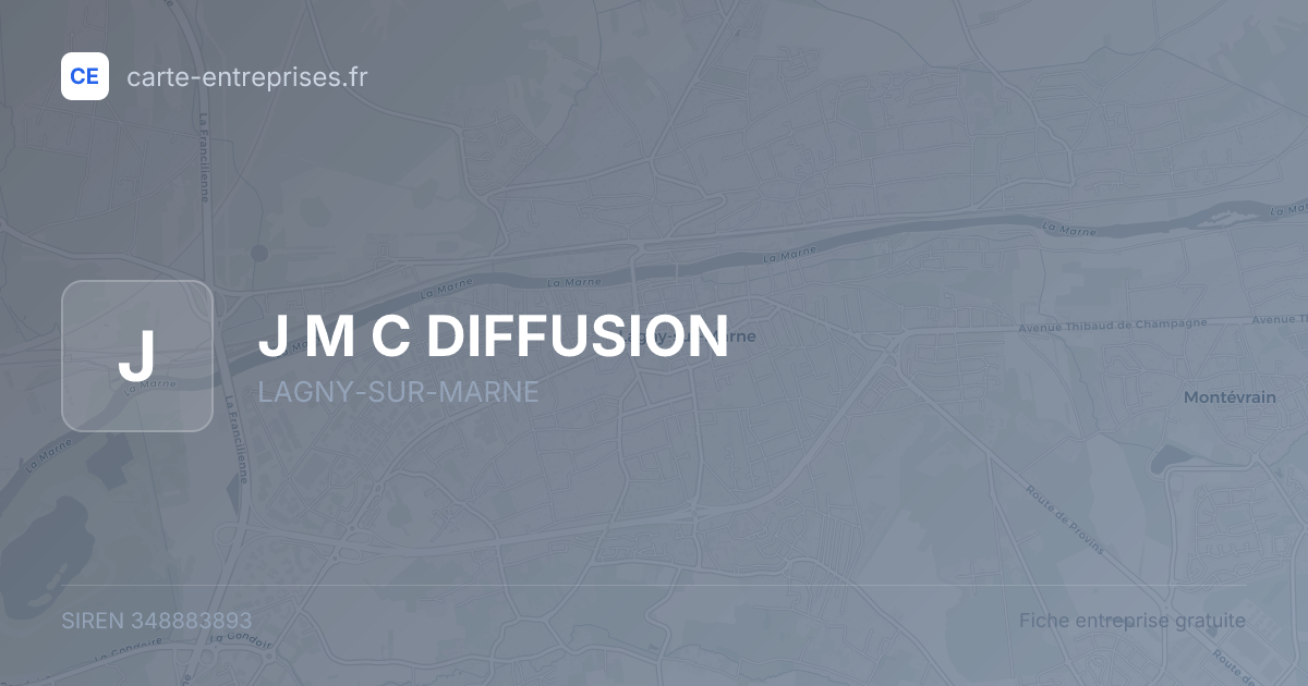 J M C DIFFUSION — 348883893 — fiche entreprise