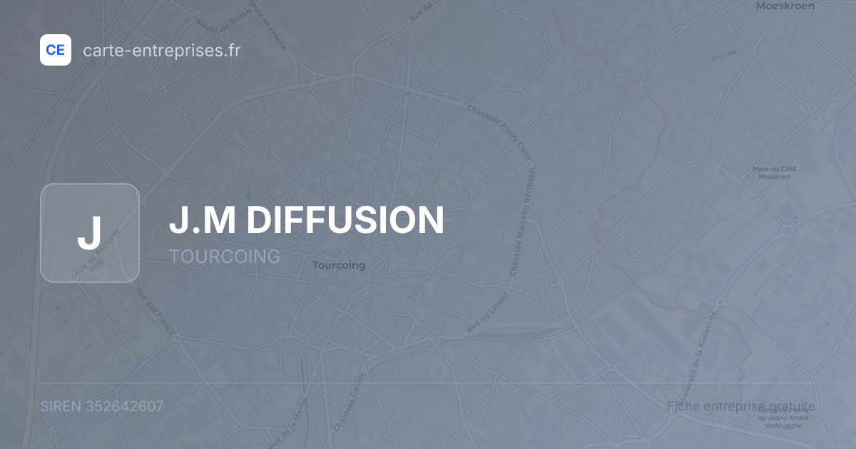 J.M DIFFUSION — 352642607 — fiche entreprise