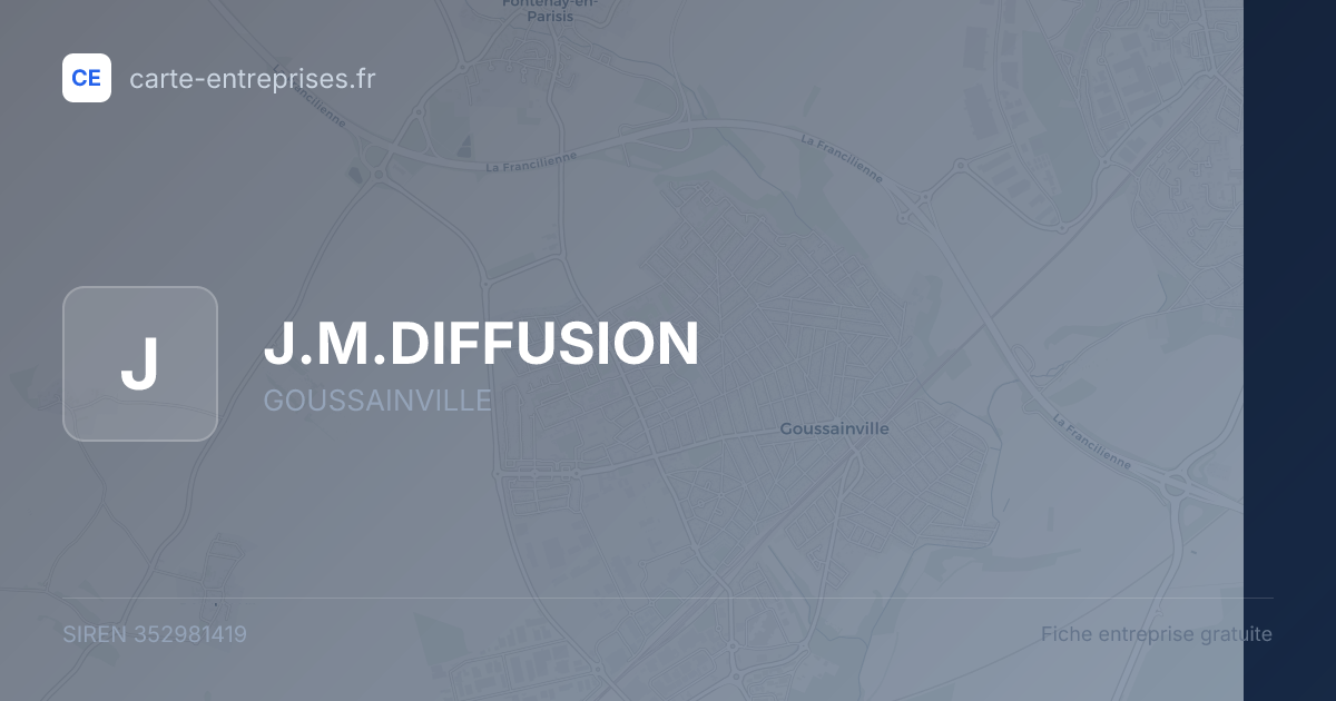 J.M.DIFFUSION — 352981419 — fiche entreprise