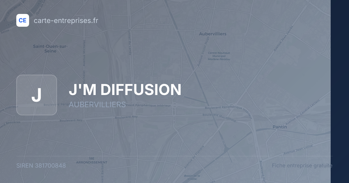 J'M DIFFUSION — 381700848 — fiche entreprise