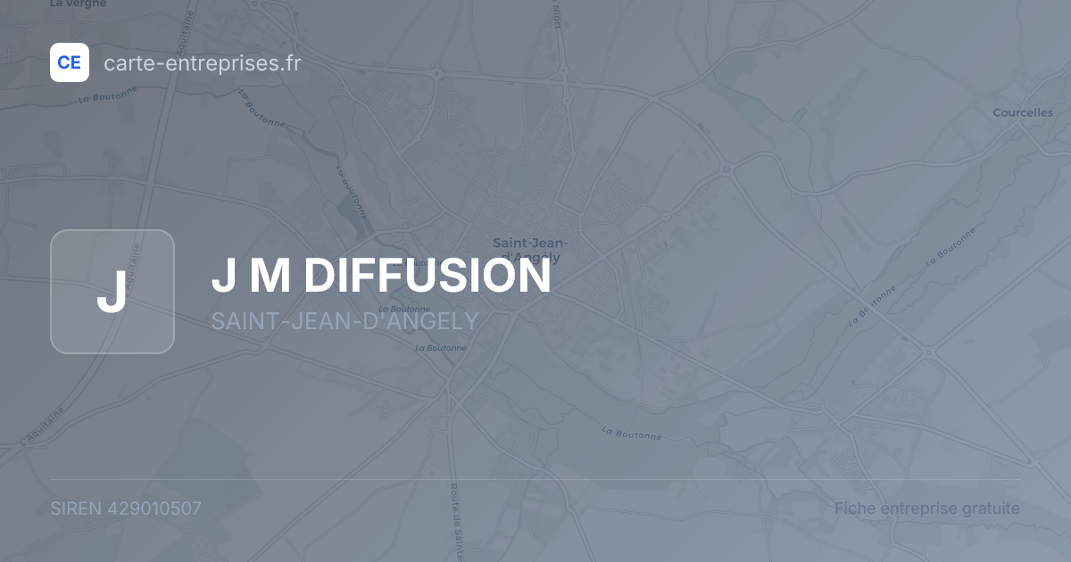 J M DIFFUSION — 429010507 — fiche entreprise