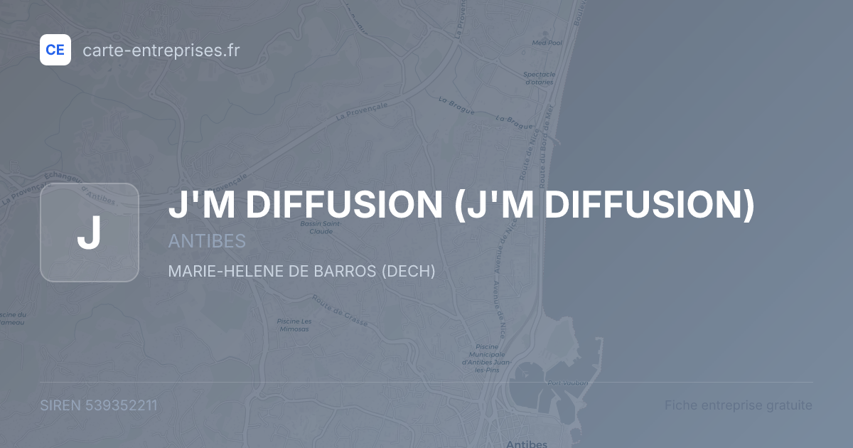 J'M DIFFUSION — 539352211 — fiche entreprise
