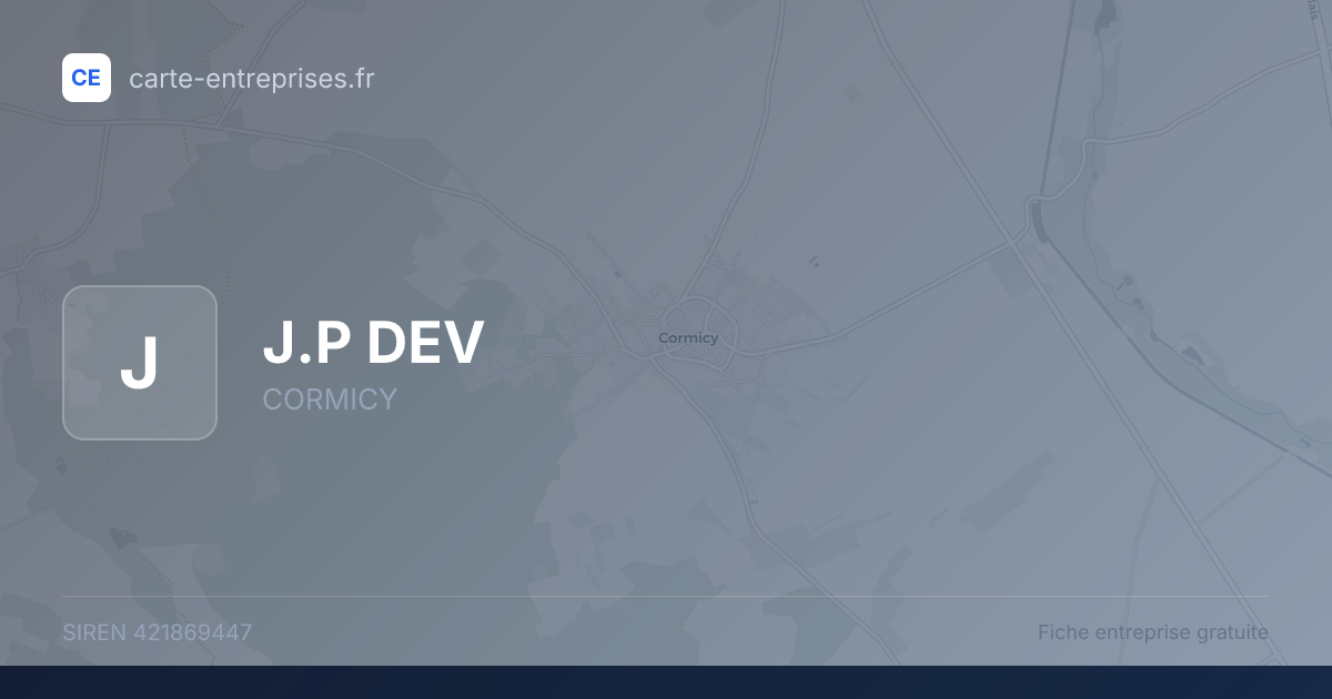 J.P DEV — 421869447 — fiche entreprise