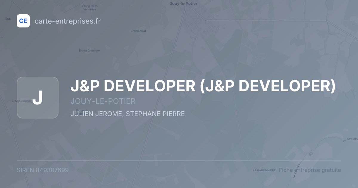 J&P DEVELOPER — 849307699 — fiche entreprise