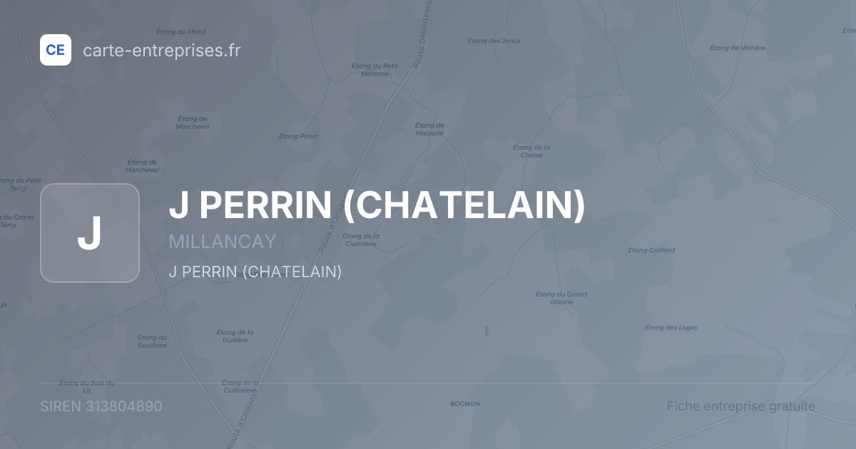 J PERRIN (CHATELAIN) — 313804890 — fiche entreprise