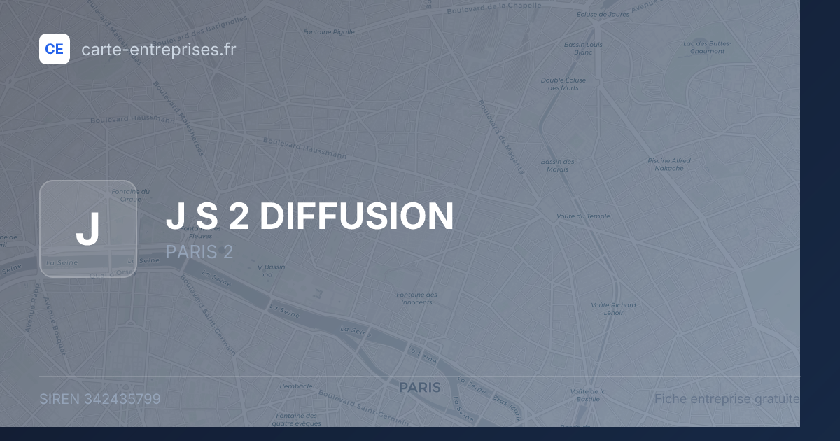 J S 2 DIFFUSION — 342435799 — fiche entreprise