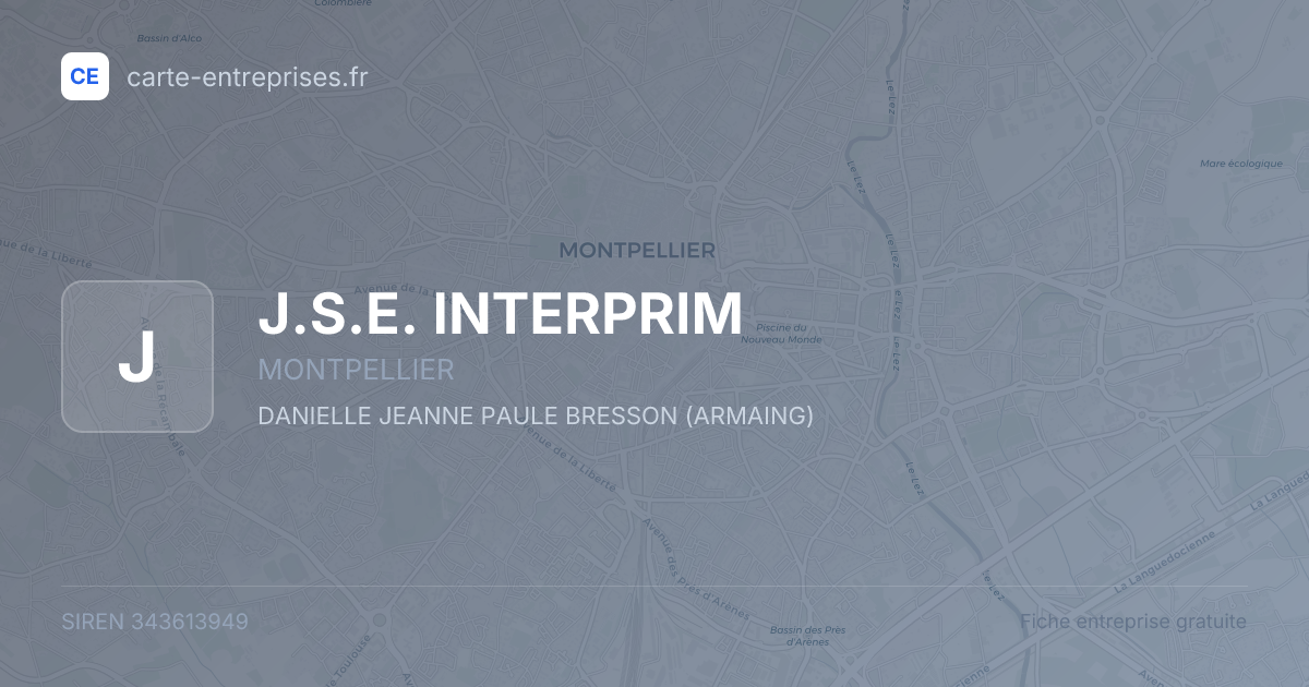 J.S.E. INTERPRIM — 343613949 — fiche entreprise