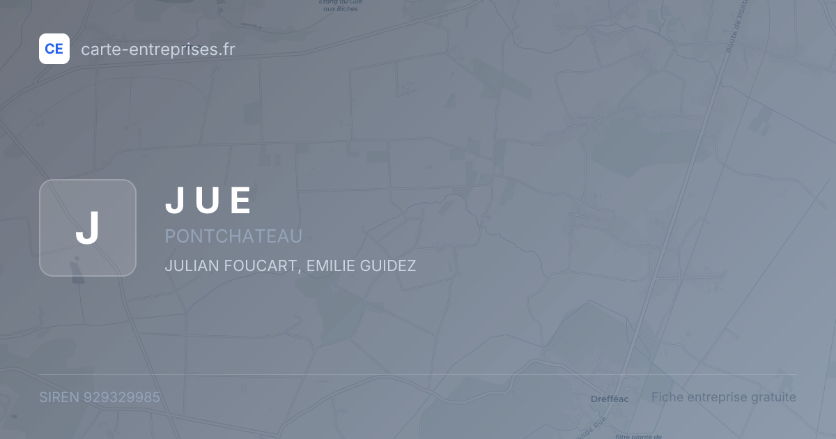 J U E — 929329985 — fiche entreprise