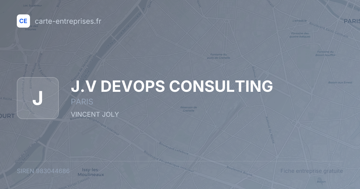 J.V DEVOPS CONSULTING — 983044686 — fiche entreprise