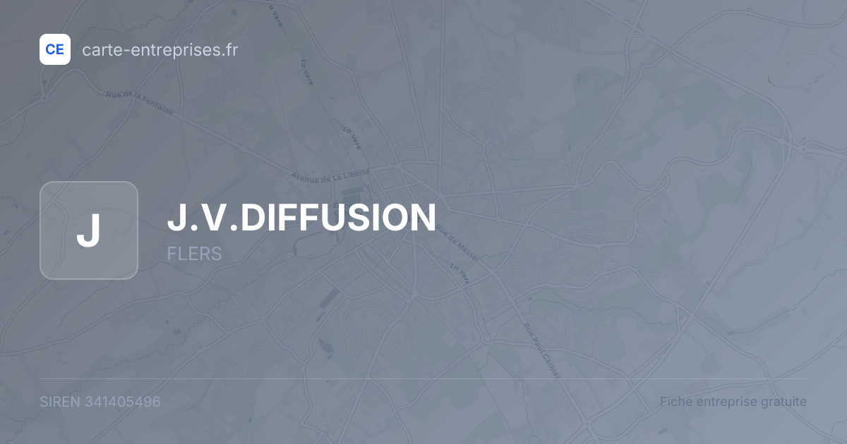 J.V.DIFFUSION — 341405496 — fiche entreprise