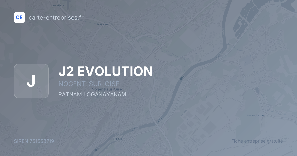 J2 EVOLUTION — 751558719 — fiche entreprise