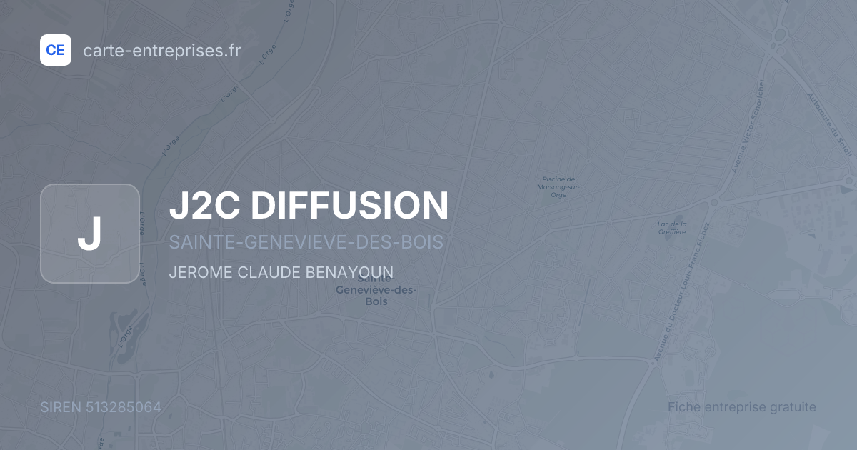 J2C DIFFUSION — 513285064 — fiche entreprise