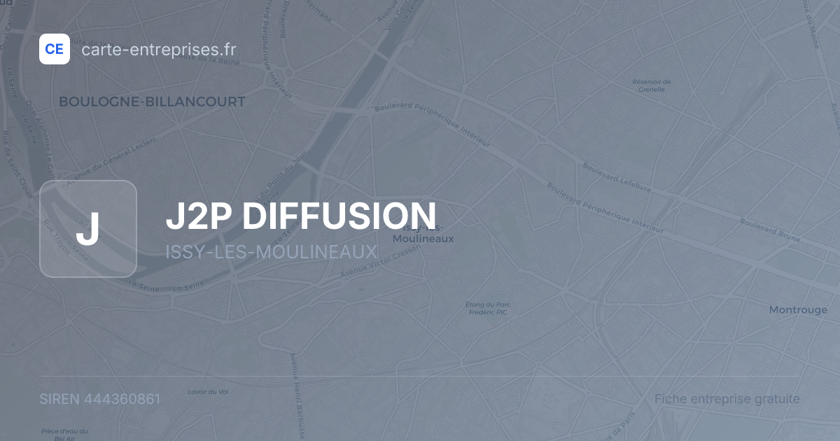 J2P DIFFUSION — 444360861 — fiche entreprise