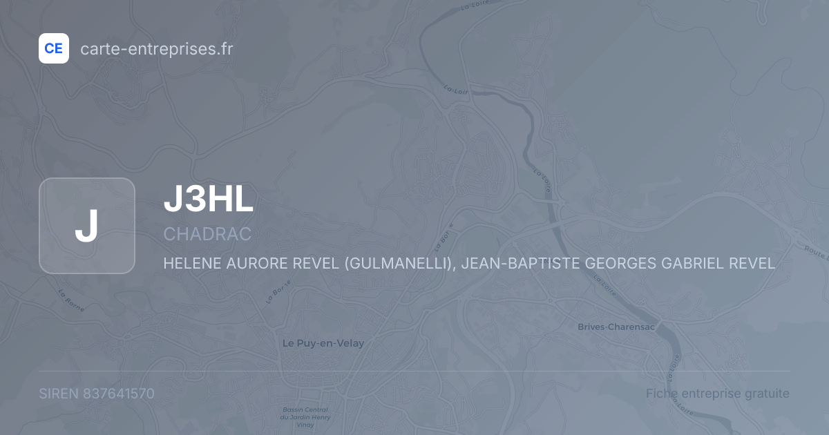J3HL — 837641570 — fiche entreprise