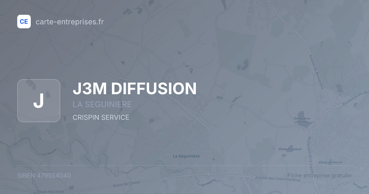 J3M DIFFUSION — 479554040 — fiche entreprise