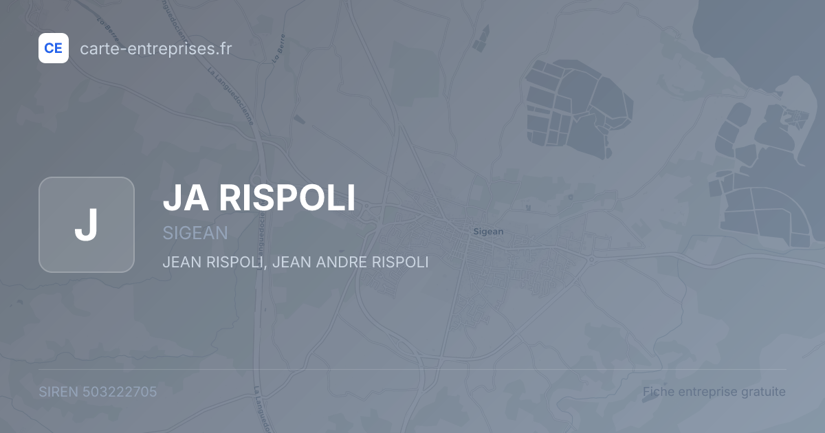 JA RISPOLI — 503222705 — fiche entreprise