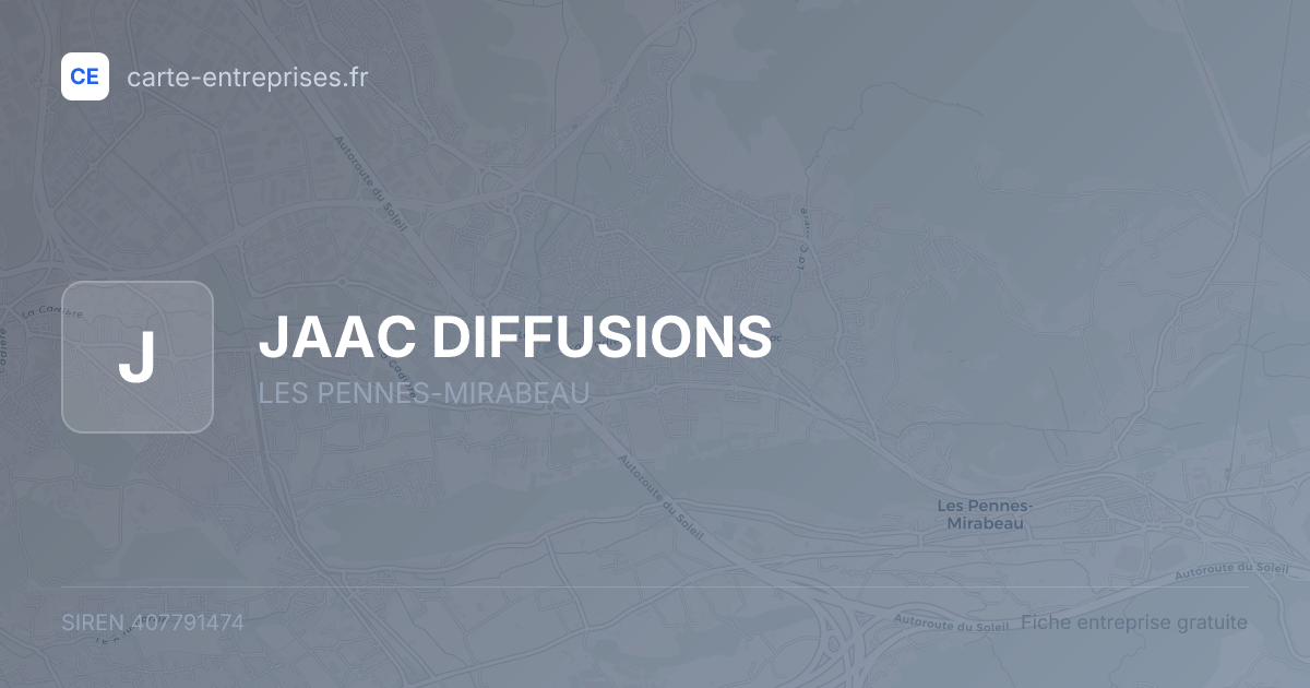 JAAC DIFFUSIONS — 407791474 — fiche entreprise