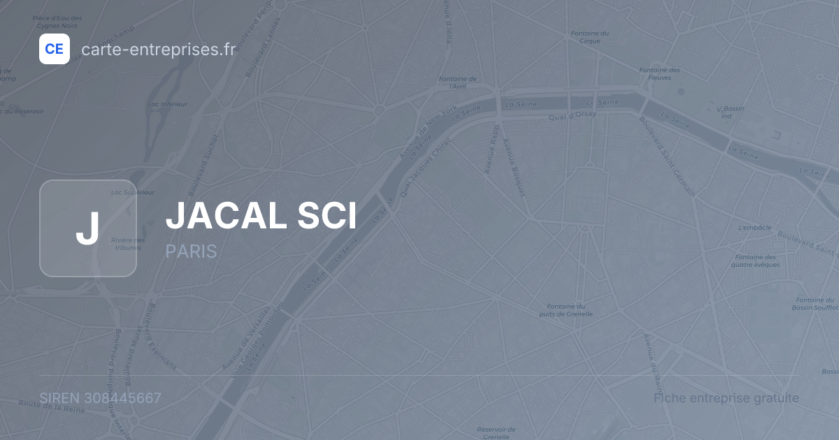JACAL SCI — 308445667 — fiche entreprise