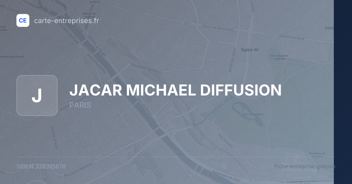 JACAR MICHAEL DIFFUSION — 326315678 — fiche entreprise
