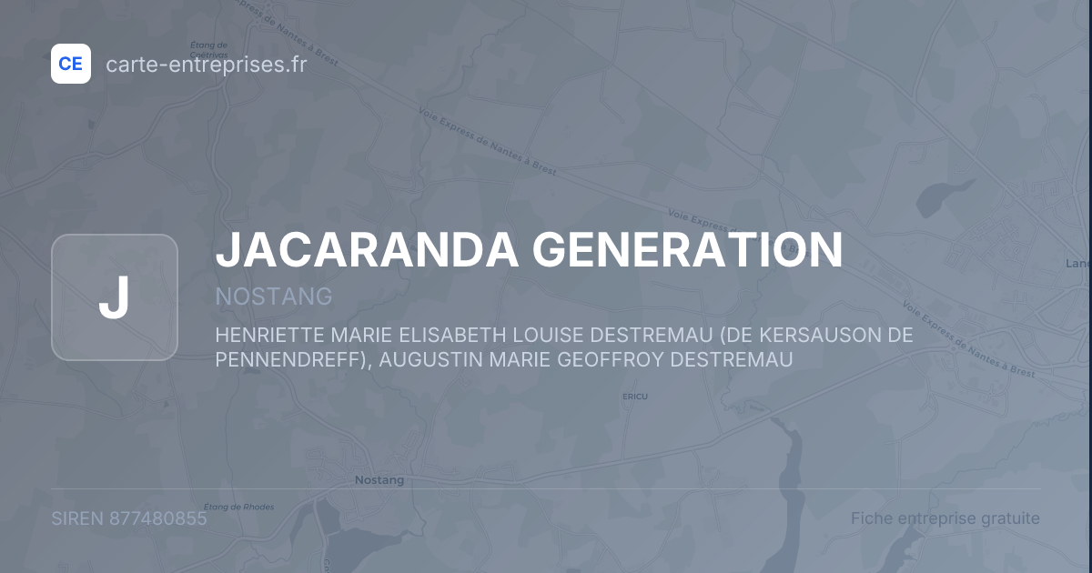 JACARANDA GENERATION — 877480855 — fiche entreprise