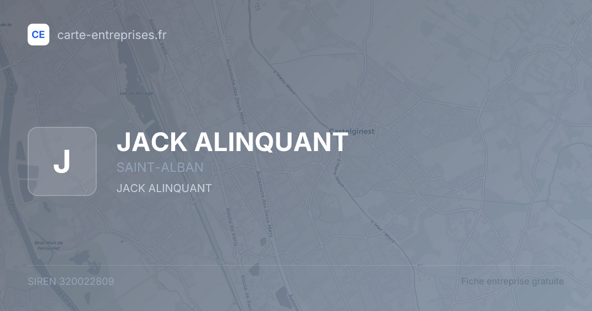 JACK ALINQUANT — 320022809 — fiche entreprise