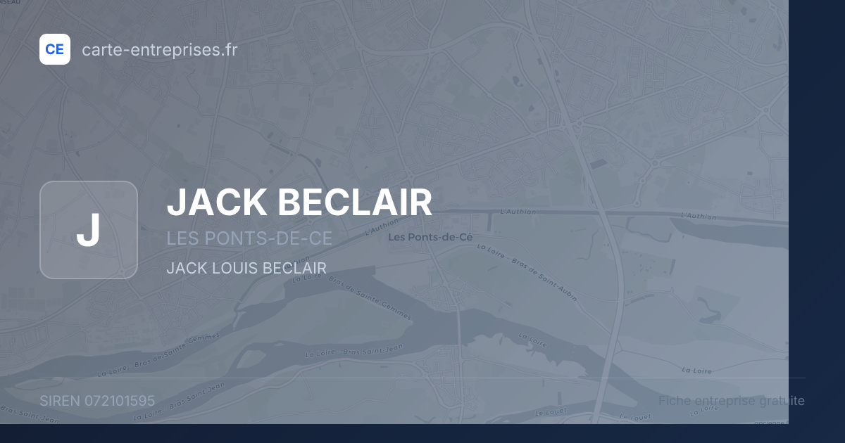 JACK BECLAIR — 072101595 — fiche entreprise