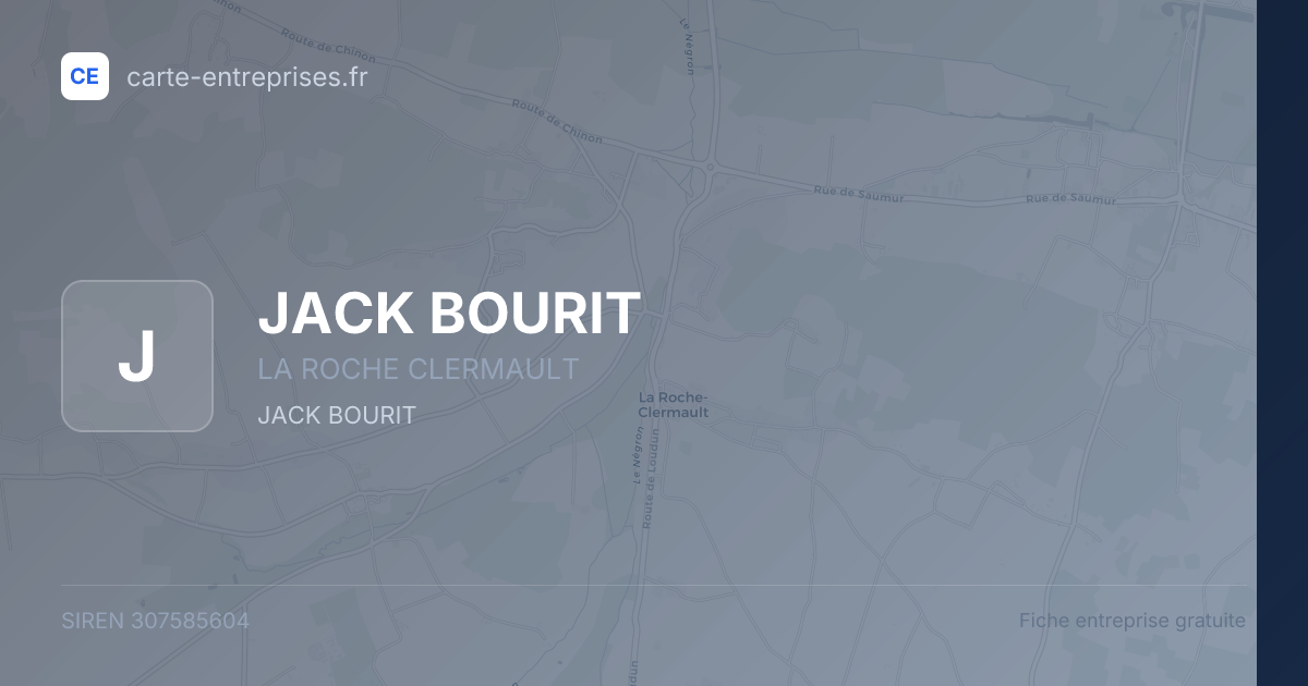 JACK BOURIT — 307585604 — fiche entreprise