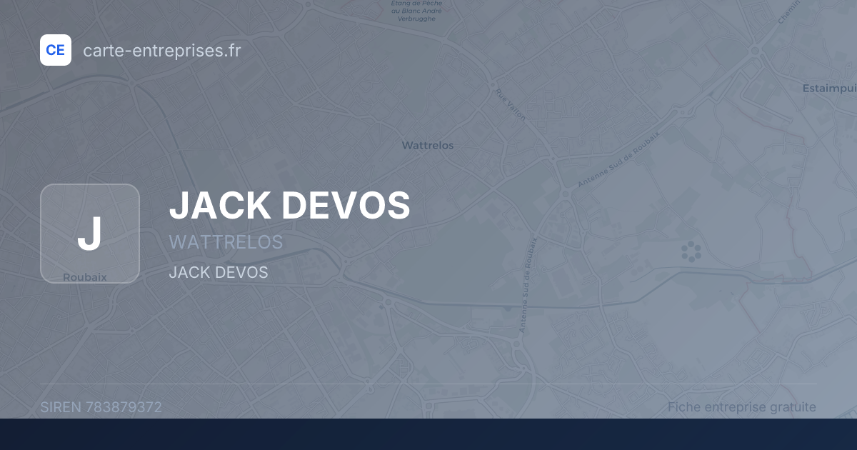 JACK DEVOS — 783879372 — fiche entreprise
