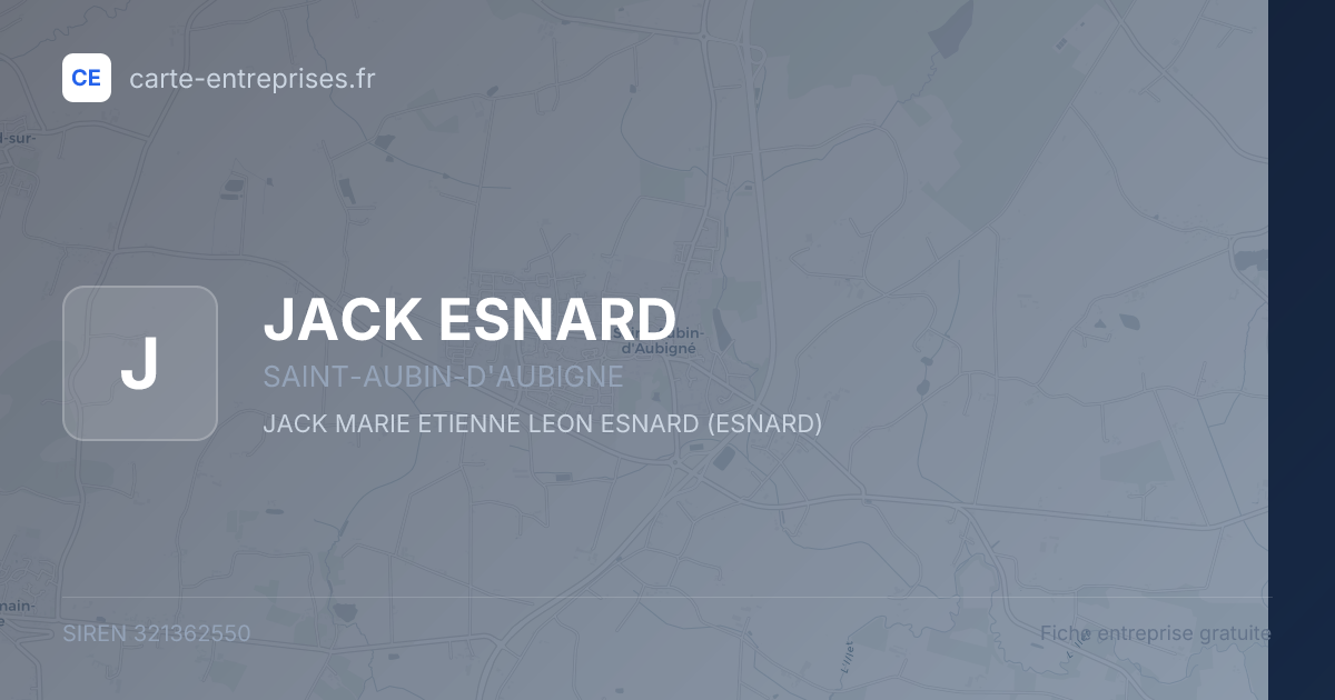 JACK ESNARD — 321362550 — fiche entreprise