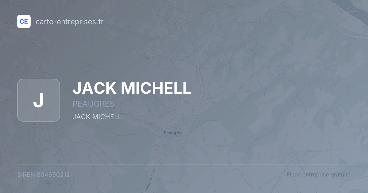 JACK MICHELL — 804690212 — fiche entreprise